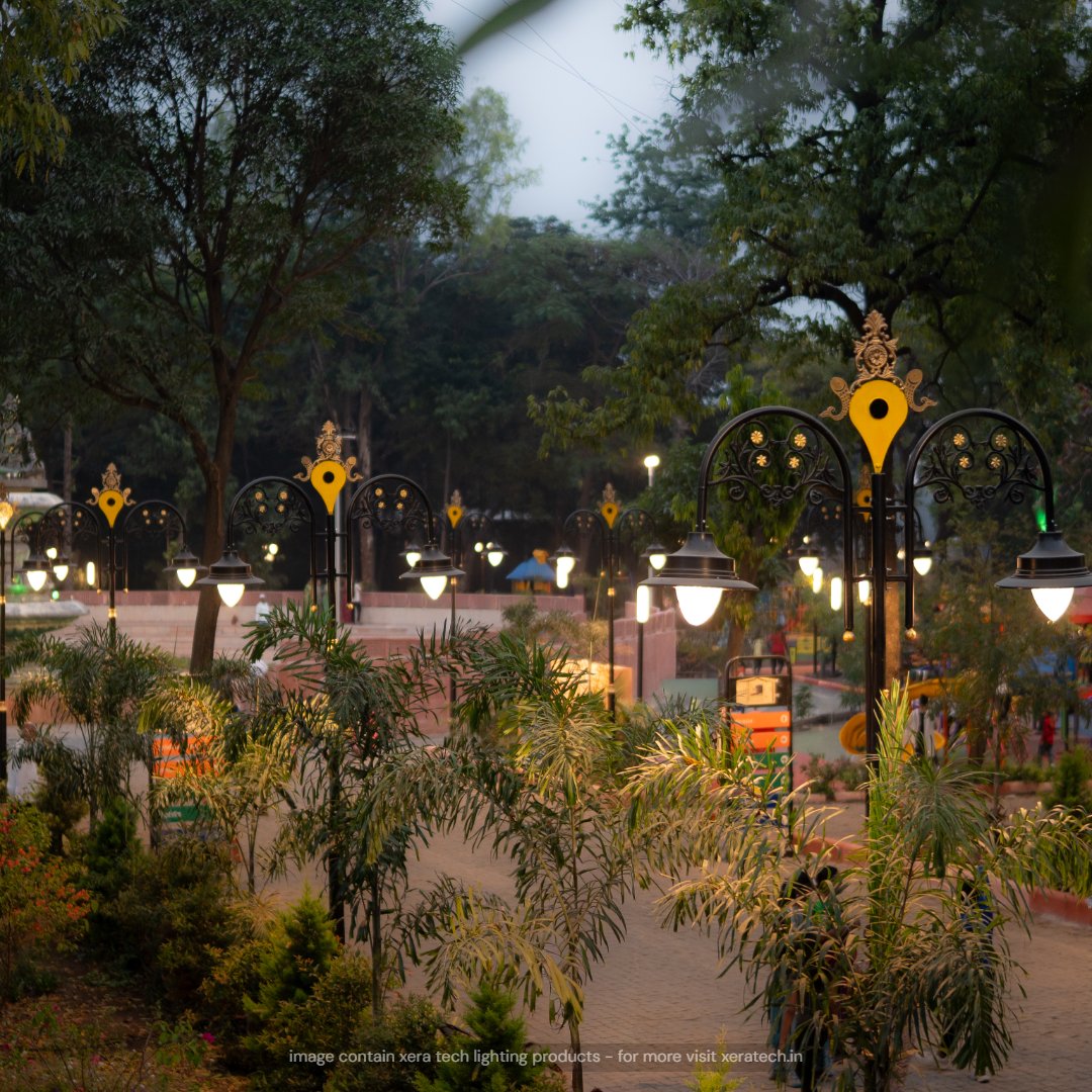 Decorative street lighting in Ahmedabad, Gujarat