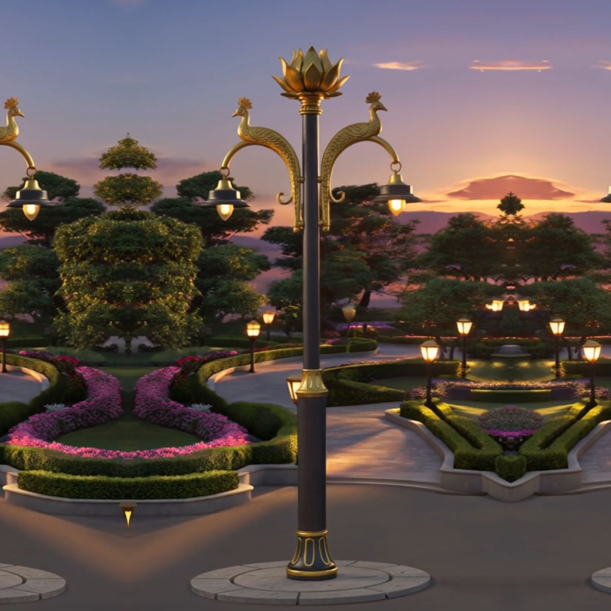 Lotus Decorative Street Light Pole - Decorative Street Light - India